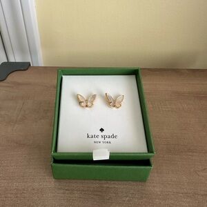 Kate Spade Butterfly Gold Earrings, NWT